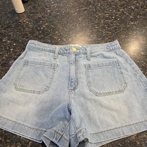 Light Blue Denim Women's Shorts